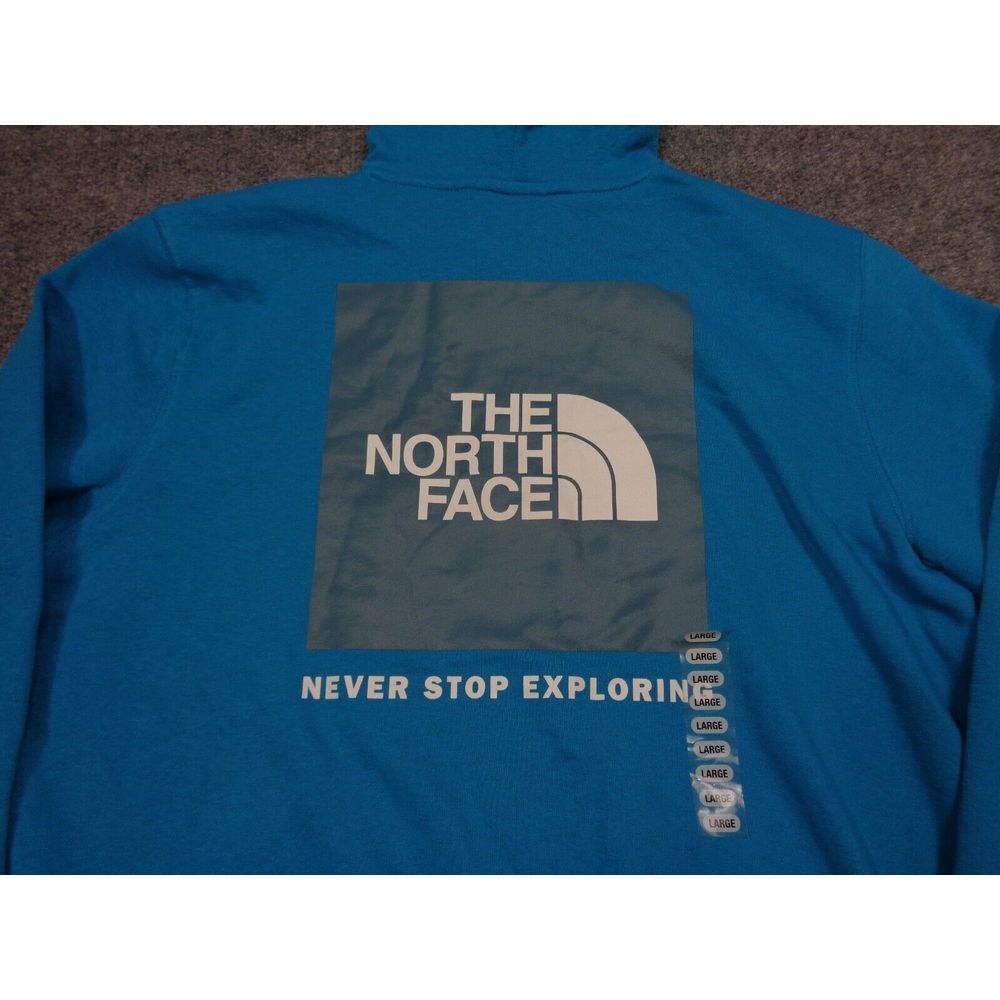 The North Face Box Hoodie Mens L Blue NSE Pullover Sweater Workout Running - Picture 3 of 10
